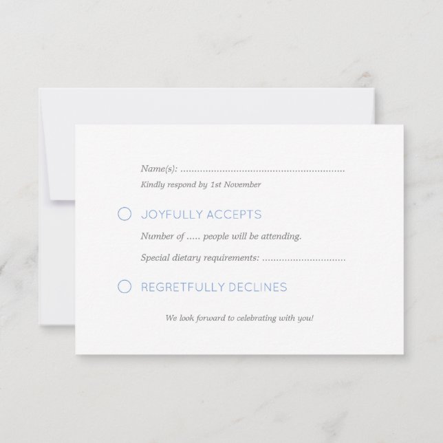 Warme, gemütliche Ski Winter Wedding Beanies und M RSVP Karte (Rückseite)