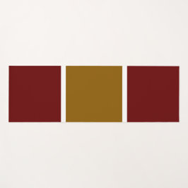 Warme Golden Brown Deep Red Wide Color Blocks Yogamatte