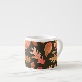 Warme Golden Herbstlaubs Erntedank Saison Espressotasse