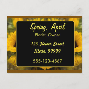 Warme goldene Sonnenblume Custom Postkarte