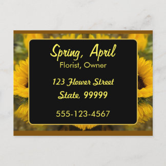 Warme goldene Sonnenblume Custom Postkarte