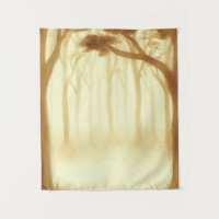 Warme goldene Waldlandschaft Malerei
