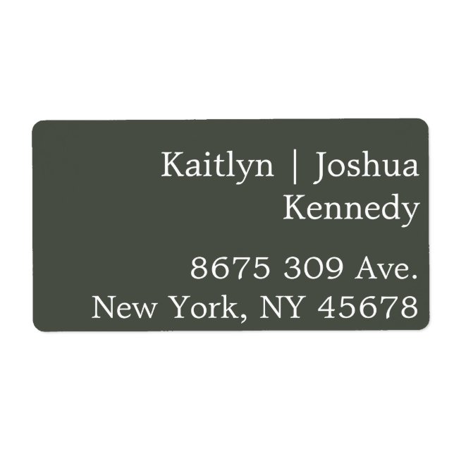 Warme grüne Elegant Geometrische Hochzeit (Vorne)