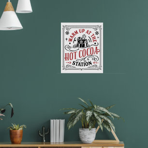 Warme heiße Kakaostation Weihnachten Poster