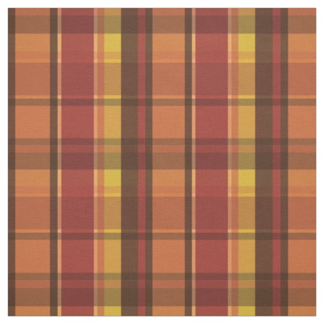 Warme Herbst-Farben Karo-Muster Stoff (Muster)