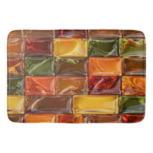 Warme Herbst-Glas-Mosaikfliesen - Glänzendes Berns Badematte