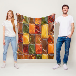 Warme Herbst-Glas-Mosaikfliesen - Glänzendes Berns Fleecedecke
