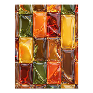 Warme Herbst-Glas-Mosaikfliesen - Glänzendes Berns Fotodruck