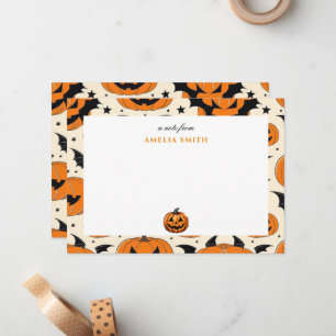 Warme Herbst Herbst Kürbis Halloween-Party-Notizka Mitteilungskarte