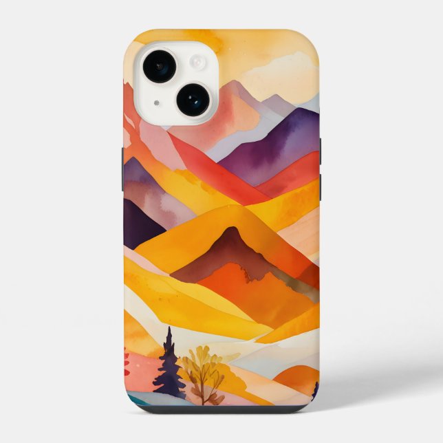 Warme Herbstberge iPhone Hülle (Rückseite)