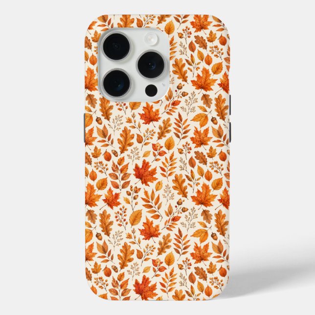 Warme Herbstblätter Nahtloses Muster Case-Mate iPhone Hülle (Rückseite)
