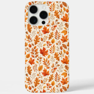 Warme Herbstblätter Nahtloses Muster iPhone 16 Pro Max Hülle