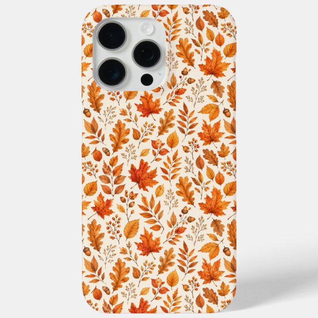 Warme Herbstblätter Nahtloses Muster Case-Mate iPhone Hülle (Rückseite)