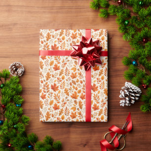 Warme Herbstblätter Nahtloses Muster Geschenkpapier
