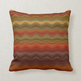 Warme Herbstfarben Wavy Stripes Kissen