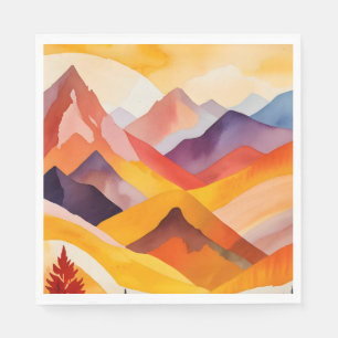 Warme Herbstgebirge Serviette