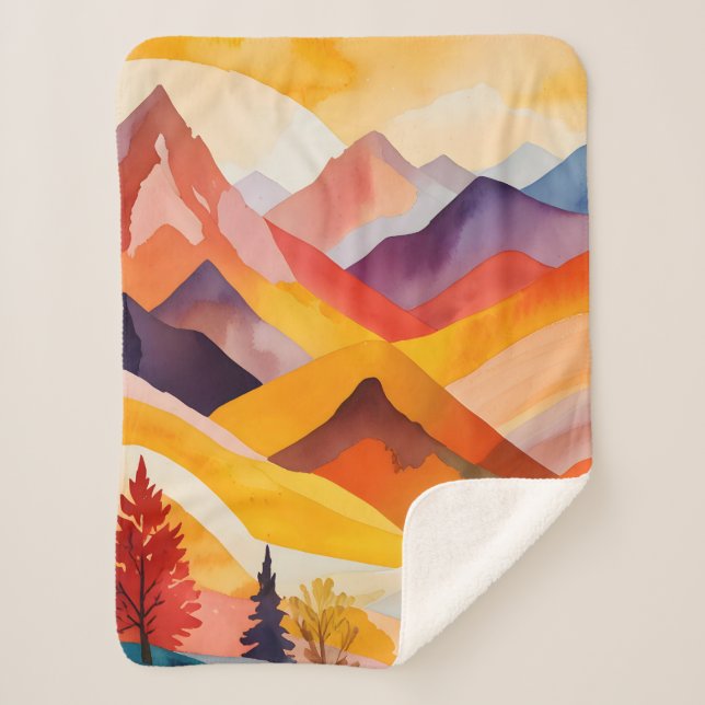 Warme Herbstgebirge Sherpadecke (Vorderseite)