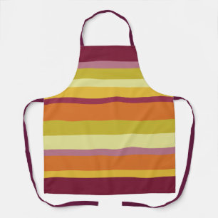 Warme herbstliche horizontale Streifen Schürze