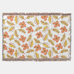 Warme Herbstuntergänge mit Blume Decke