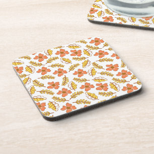 Warme Herbstuntergänge mit Blume Getränkeuntersetzer