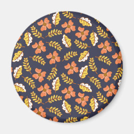 Warme Herbstuntergänge mit Blume Magnet