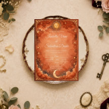 Warme Hochzeit mit Himmelssonne und Mond