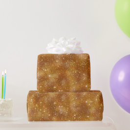 Warme Honig-Gold-Glow-Creme Glitter-Muster Geschenkpapier