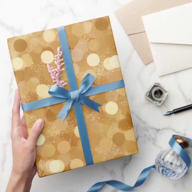 Warme Honig-Gold-Glow-Creme Glitter-Muster Geschenkpapier (Schenken)