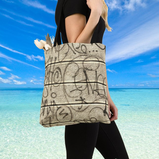Warme Hues Urban Graffiti Style Tote Bag (Von Creator hochgeladen)