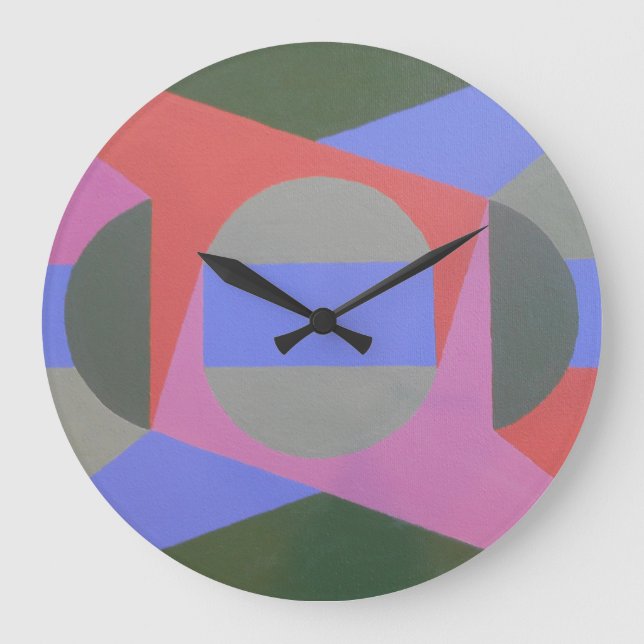 Wärme in jeder Stunde Moderne runde Uhr (Vorderseite)