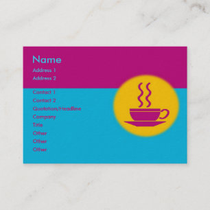 Warme Kaffeekarte Visitenkarte