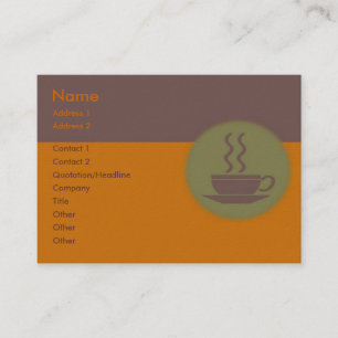 Warme Kaffeekarte Visitenkarte