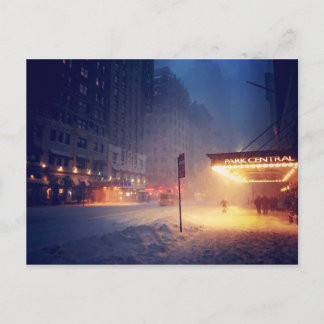 Warme Lichter bei kalter Nacht Postkarte