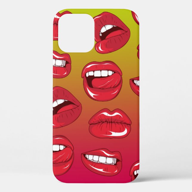 Warme Lippen Case-Mate iPhone Hülle (Rückseite)