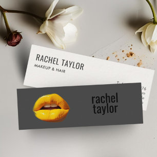 Warme Lippen   Charcoal Makeup Business Card Mini Visitenkarte