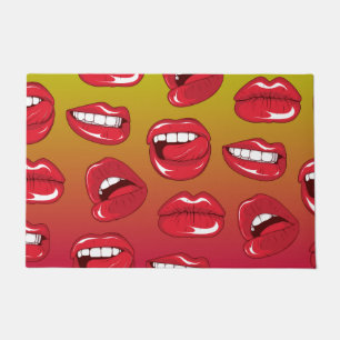 Warme Lippen Fußmatte