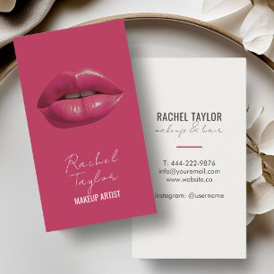 Warme Lippen   Rasberry Makeup Business Card Visitenkarte
