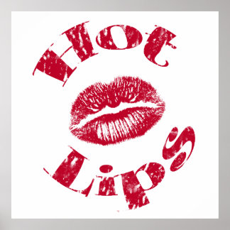 Warme Lippen, rote Lippen Poster