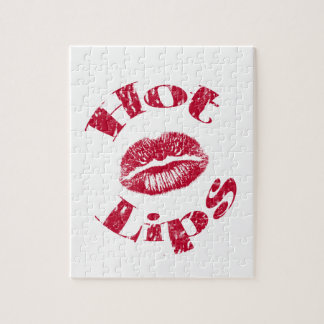 Warme Lippen, rote Lippen Puzzle