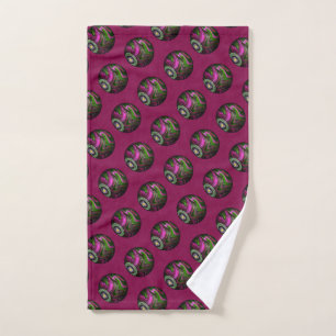 Warme Magenta Rasen Bowles, Handtuch
