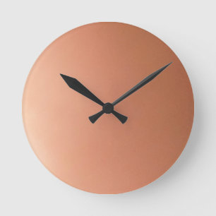 Warme minimalistische Terrakotta-Verlaufsuhr Runde Wanduhr