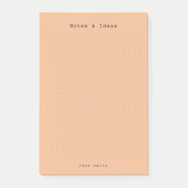 Warme, minimalistische und personalisierte Retro-Ä Post-it Klebezettel (Vorderseite)