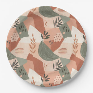 Warme moderne abstrakte Design-Papierplatte Pappteller