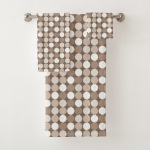 Warme neutrale Erdkreis-Geometrie  Badhandtuch Set