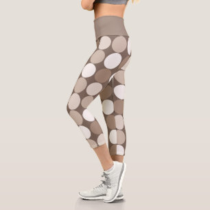 Warme neutrale Erdkreis-Geometrie Capri Leggings