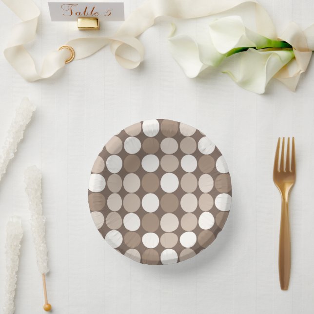 Warme neutrale Erdkreis-Geometrie  Pappteller (Hochzeit)