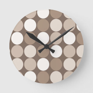 Warme neutrale Erdkreis-Geometrie Runde Wanduhr