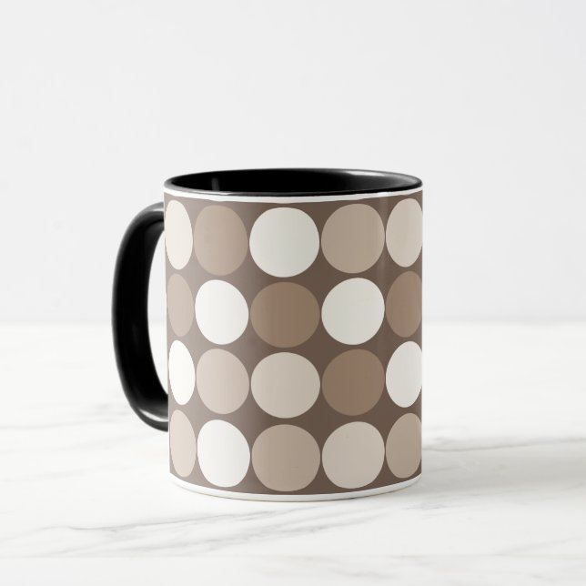Warme neutrale Erdkreis-Geometrie  Tasse (Vorderseite Links)
