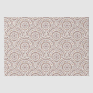 Warme Neutrals Cafe Ombre Dot Mandala Art Deco Seidenpapier