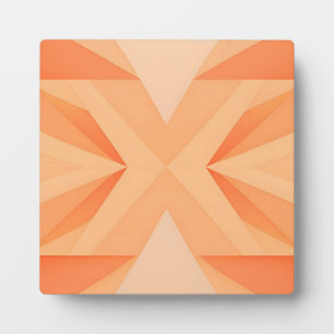 Warme orange geometrische Sternenexplosion Abstrak Fotoplatte
